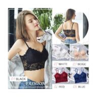 レース キャミ 5色 レースキャミソール ブラトップ チューブトップ カップ付き インナー カップ付インナー 見せブラ レディース パット入り シンプル 黒 白 紺