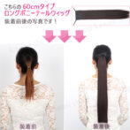 ポニーテール 人気 つけ毛 直毛 60cm ポイントウィッグ ロングストレートポニーテール